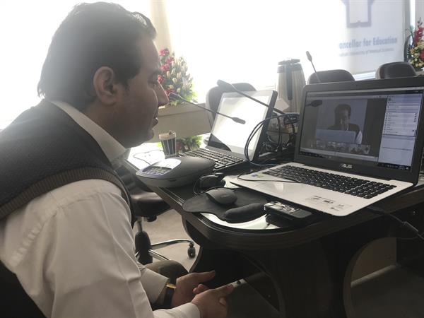 برگزاری جلسه ویدئو کنفرانس ارزیابی انطباق برنامه عملیاتی مشترک حوزه آموزش و دانشگاه های علوم پزشکی با حضور دکتر امیر جلالی