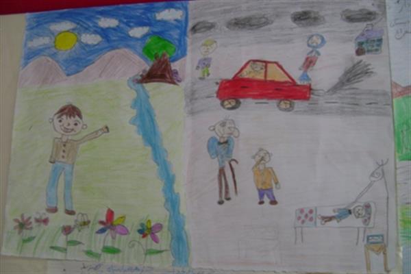 برگزاری یک دوره مسابقه نقاشی و طراحی دانش آموزان به مناسبت هفته هوای پاک در گیلانغرب